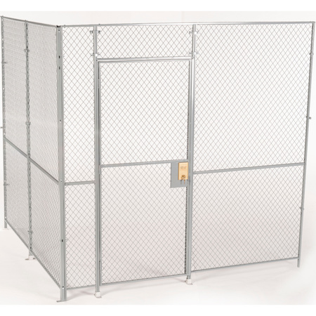 Fordlogan By Spaceguard 2 Wall, Wire Partition Cage, 8 X 8, 8Ft High, No Top FL2H080808